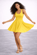 Vestido skater – Amarillo Dunas - Alisio Wear