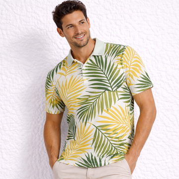 Polo Slim Fit Hombre – “Green Tropic” | Alisio Wear - Alisio Wear