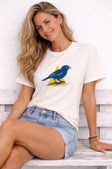 Women's T-shirt Tenerife - Blue Chaffinch